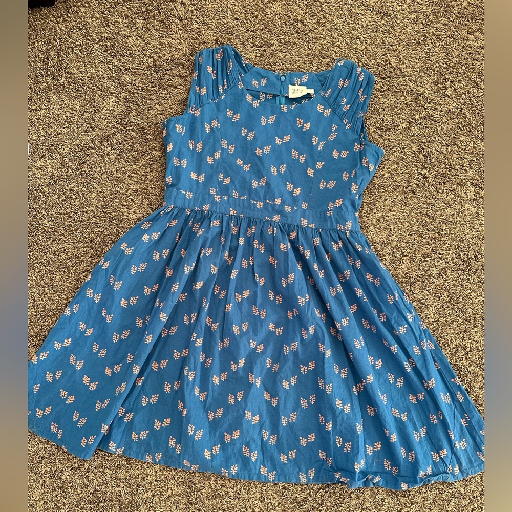 Mata Traders 100% Cotton Blue Patterned Dress size L